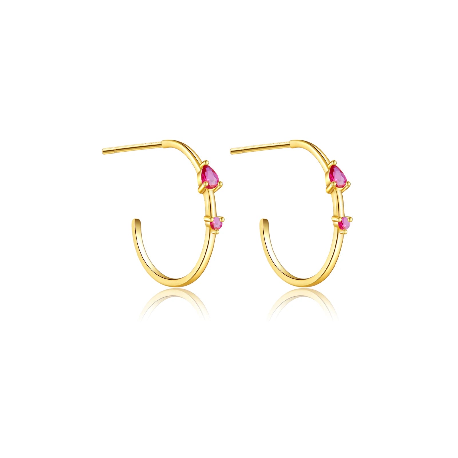 Crafted from 925 Sterling Silver with 14kt Gold Plating, these Blush Hoop Earrings feature Pink Cubic Zirconia stones for a subtle sparkle and touch of elegance. At 15mm diameter, they are perfect for everyday wear or special occasions. Comfortable and stylish, they make a perfect gift or addition to your accessory collection.

Specifications

Material: 925 Sterling Silver with 14kt Gold Plating
Stone Type: AAA Cubic Zirconia
Stone Size: 3.5mm
Earring Type: Hoop Earrings
Diameter: 15mm
Shape: Hoop
Stone Siz