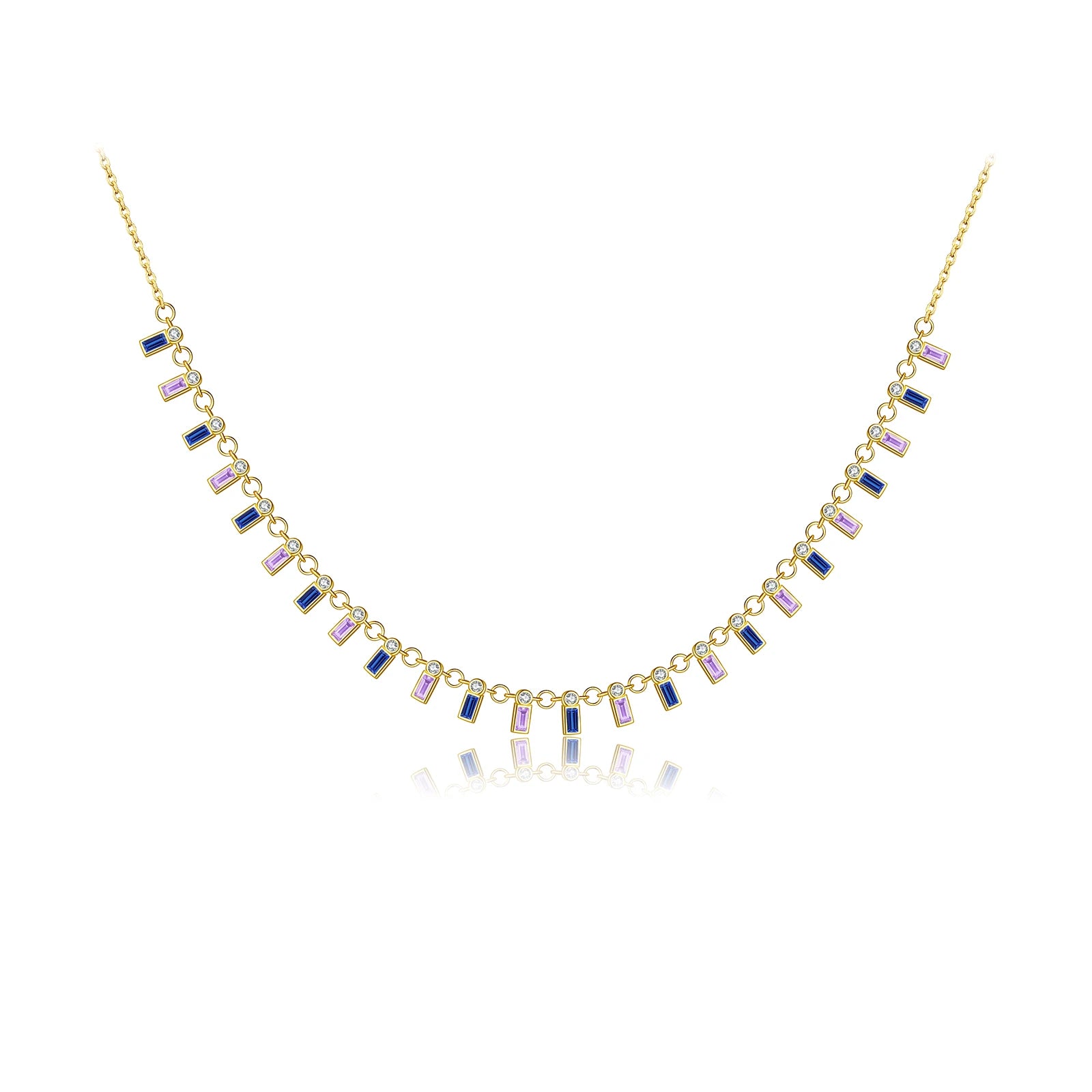 Geometric Crystal Necklace
