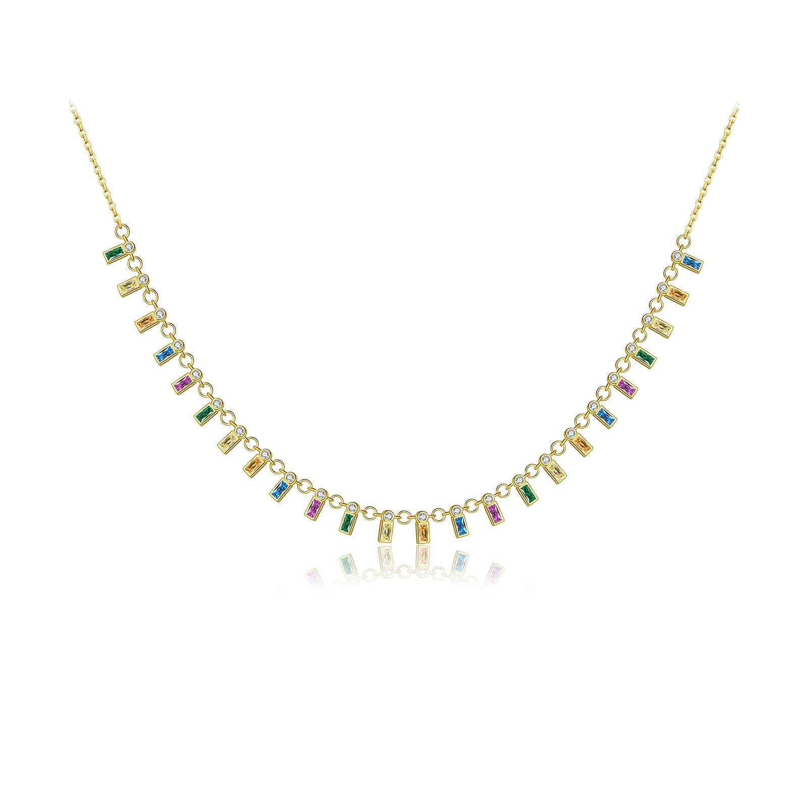 Geometric Crystal Necklace