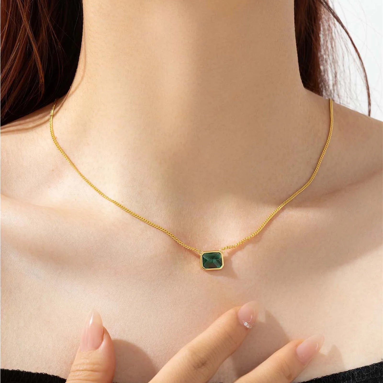 green stone necklace features a mesmerizing green garnet, set in high-quality 925 in jewelry pure silver necklace. Designed for elegance, this piece complements any style with its delicate circle necklace chain pendants. Pair it with bracelet jewelry and ear jewellery for a complete look. The refined choker pendant design adds a modern touch, making it a must-have accessory. If you're looking for cheap silver jewelry without compromising on quality, this necklace is a perfect choice.